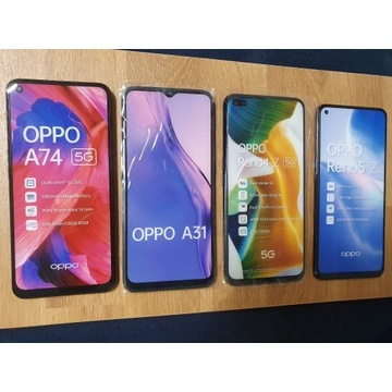 Komplet 4 różnych atrap telefonów marki OPPO