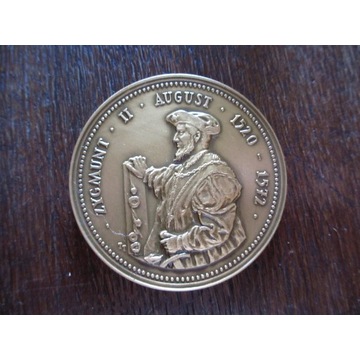 Zygmunt II August brąz medal 