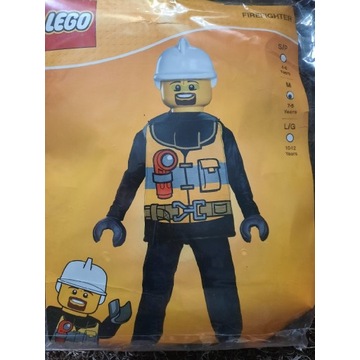 Strój karnawałowy Lego Strażak Maska 7-8 lat Nowy