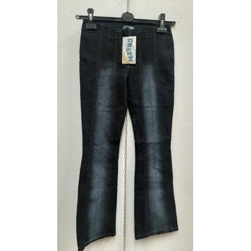 Vintage retro spodnie typ dzwony jeans dziewczęce 