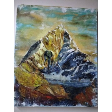 Obraz olejny 50x60 cm Himalaje