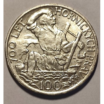 100 koron czechosłowackich 1949 SREBRO