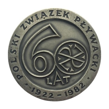 PRL: Medal 60 lat Polski Związek Pływacki, 1982
