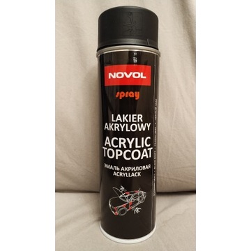 Lakier Akrylowy NOVOL Czarny Mat Spray 500ml