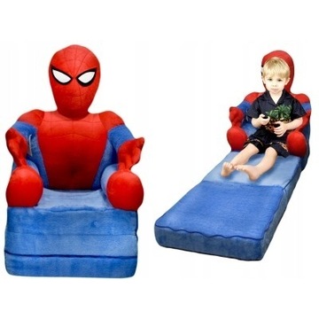 Pluszowe niebieskie krzesełko dziecięce spider XXL