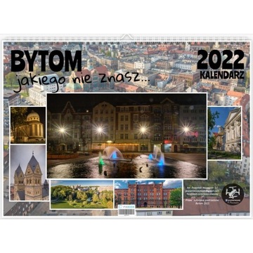 Duży piękny kalendarz ścienny Bytom 2022 Śląsk