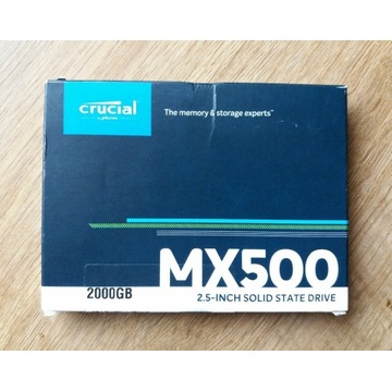 Dysk SSD Crucial MX500 2TB, 2,5'' SATA. Nowy.