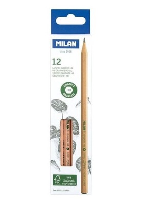 Ołówek sześciokątny HB z gumką Natural (12szt)
