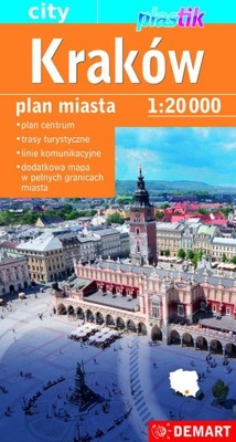 Plan miasta - Kraków plastik 1:20 000 w.2023