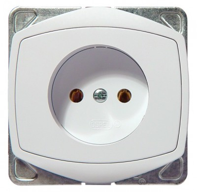 OSPEL GNIAZDO POJEDYNCZE BIAŁE TON GP-1C/m/00