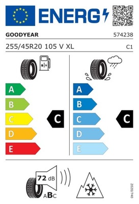 GOODYEAR ULTRA GRIP PERFORMANCE + 255/45R20 105 V PRZYCZEPNOSC NA SNIEGO 