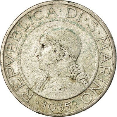 Moneta, San Marino, 5 Lire, 1935, Rome, EF(40-45),