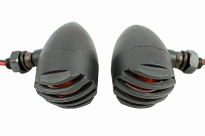 LED KIERUNKOWSKAZY BOBBER CAFE RACER KIERUNKI CUSTOM CIĘŻKIE CZARNE LEDOWE