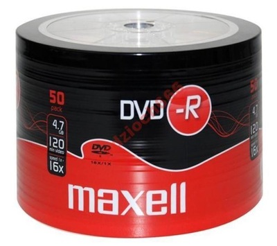 PŁYTY DVD-R Maxell 4,7GB x16 50 szt