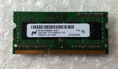 Pamięć RAM 2GB DDR3 1333 MHz Laptop