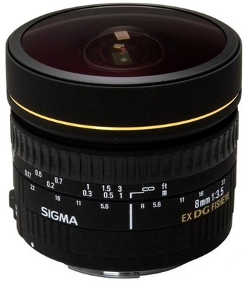 do Sigma 8 3.5 Fisheye Rybie Oko Obiektyw 8mm