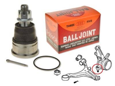 Honda civic vii 01-05 шаровая опора поворотный кулак перед 555 фото №1