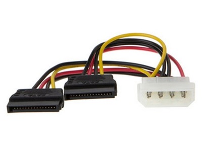 Adapter przejściówka zasilania MOLEX na 2xSATA