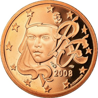 Francja, 5 Euro Cent, 2008, Paris, BE, MS(65-70),