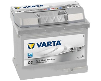 АКУМУЛЯТОР VARTA C6 52AH 520A P+ VARTA 552401052SD MOŻLIWY DOWÓZ МОНТАЖ