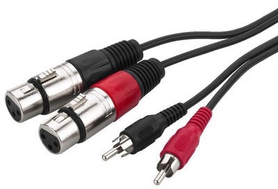 Kable połączeniowe 2x wtyk RCA na 2x gniazdo XLR