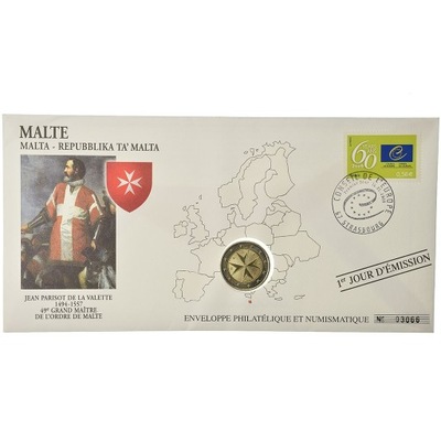 Malta, 2 Euro, 2008, Enveloppe philatélique numism