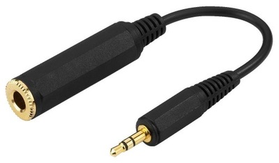 Przejściówka Wtyk 3.5mm stereo na gniazdo 6.3mm st