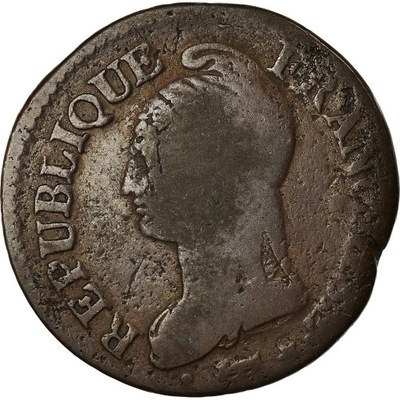 Moneta, Francja, Dupré, 5 Centimes, AN 8, Metz, VF