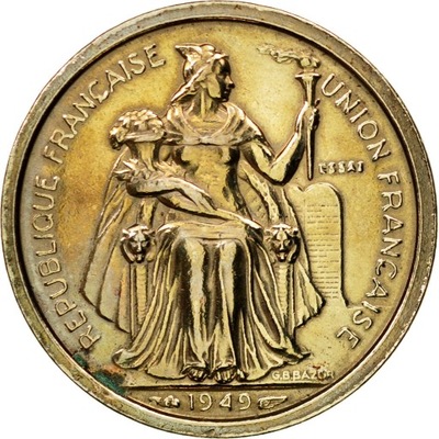 Moneta, OCEANIA FRANCUSKA, Franc, 1949, Paris, PRÓ