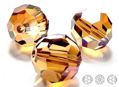 5000 Swarovski Round 6mm Crystal Copper 5szt