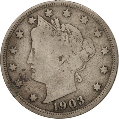 Moneta, USA, Liberty Nickel, 5 Cents, 1903, U.S. M