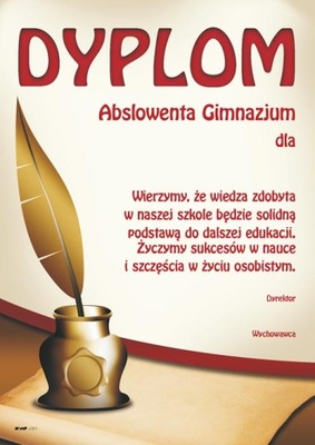 Dyplom Absolwenta Gimnazjum J011