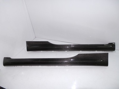 Накладки пороговые пороги карбон fiat 500 s sport фото №1