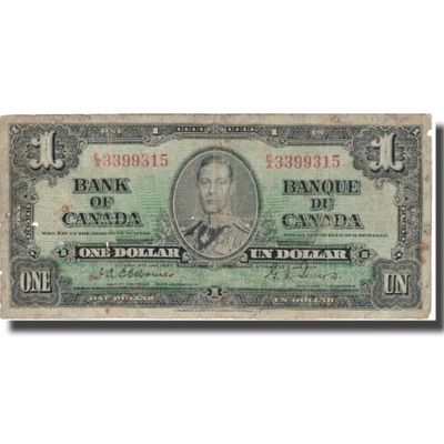 Banknot, Canada, 1 Dollar, 1937, 1937-01-02, KM:58