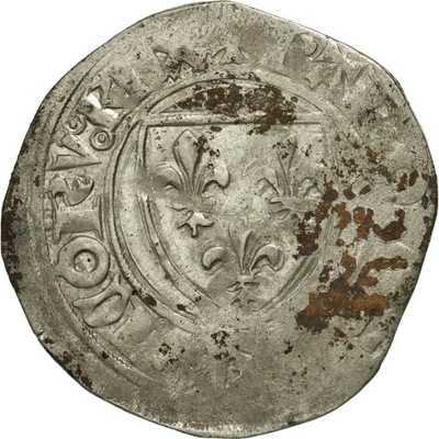 Moneta, Francja, Charles VI, Blanc Guénar, Saint-P