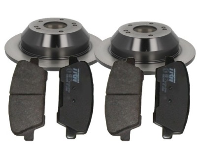 Тормозные диски + тормозные колодки trw задняя hyundai santa fe 302mm фото №1