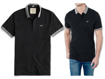 Koszulka Polo Czarna HOLLISTER by Abercrombie S