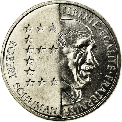 Moneta, Francja, Schuman, 10 Francs, 1986, MS(65-7