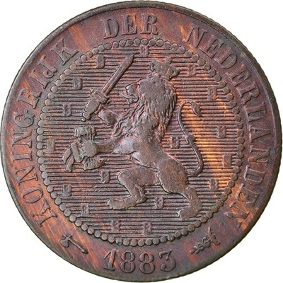 Moneta, Holandia, William III, 2-1/2 Cent, 1883, V