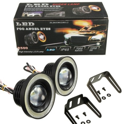 ŚWIATŁA DRL COB LED dzienne angel eye, 7,6cm, 76mm