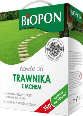 BIOPON 3KG NAWÓZ DO TRAWNIKA Z MCHEM GRANULAT