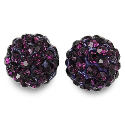 Koraliki KULE SHAMBALLA 10mm AMETHYST 10szt HURT