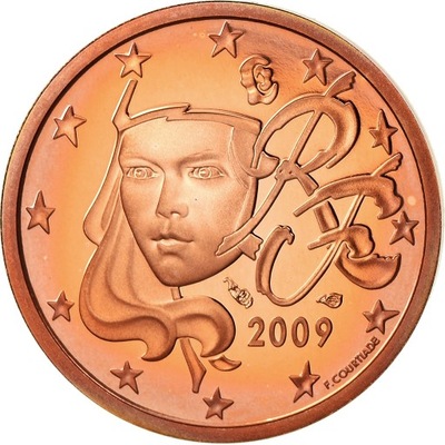 Francja, 2 Euro Cent, 2009, Paris, Proof / BE, MS(