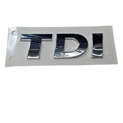 Emblemat naklejka napis na tylną klapę TDI chrom 5K0853675P739