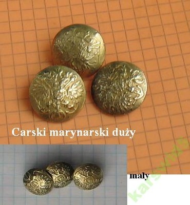 GUZIK GUZIKI CARSKIE marynarskie duże lub małe