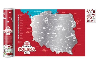 Mapa zdrapka Travel Map Polska