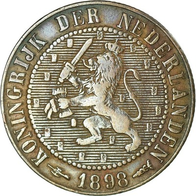 Moneta, Holandia, Wilhelmina I, 2-1/2 Cent, 1898,