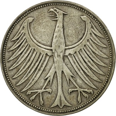 Moneta, Niemcy - RFN, 5 Mark, 1951, Munich, VF(20-