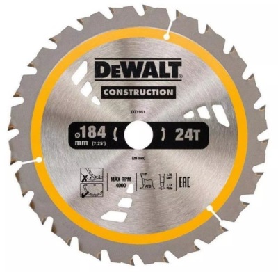 DeWALT štít drevo videl 184mm 20 mm 24z DT1951
