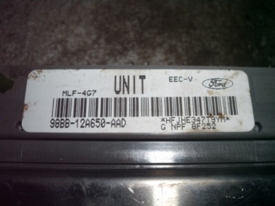 Ford monedo mk2 2,5 бортовий комп'ютер двигуна 98bb12a650aad фото №1
